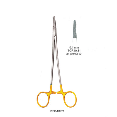 TC-Debakey Needle Holders Serrated 0.4mm , 31cm  (TCF-10-31)