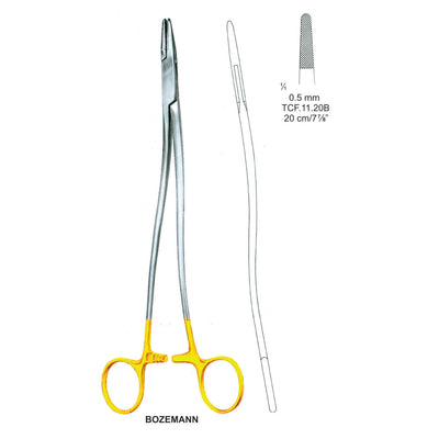 TC-Bozemann Needle Holders 0.5mm , 20cm V.Notch  (TCF-11-20B)