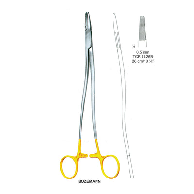 TC-Bozemann Needle Holders 0.5mm , 26cm V.Notch  (Tcf.11.26B) by Dr. Frigz