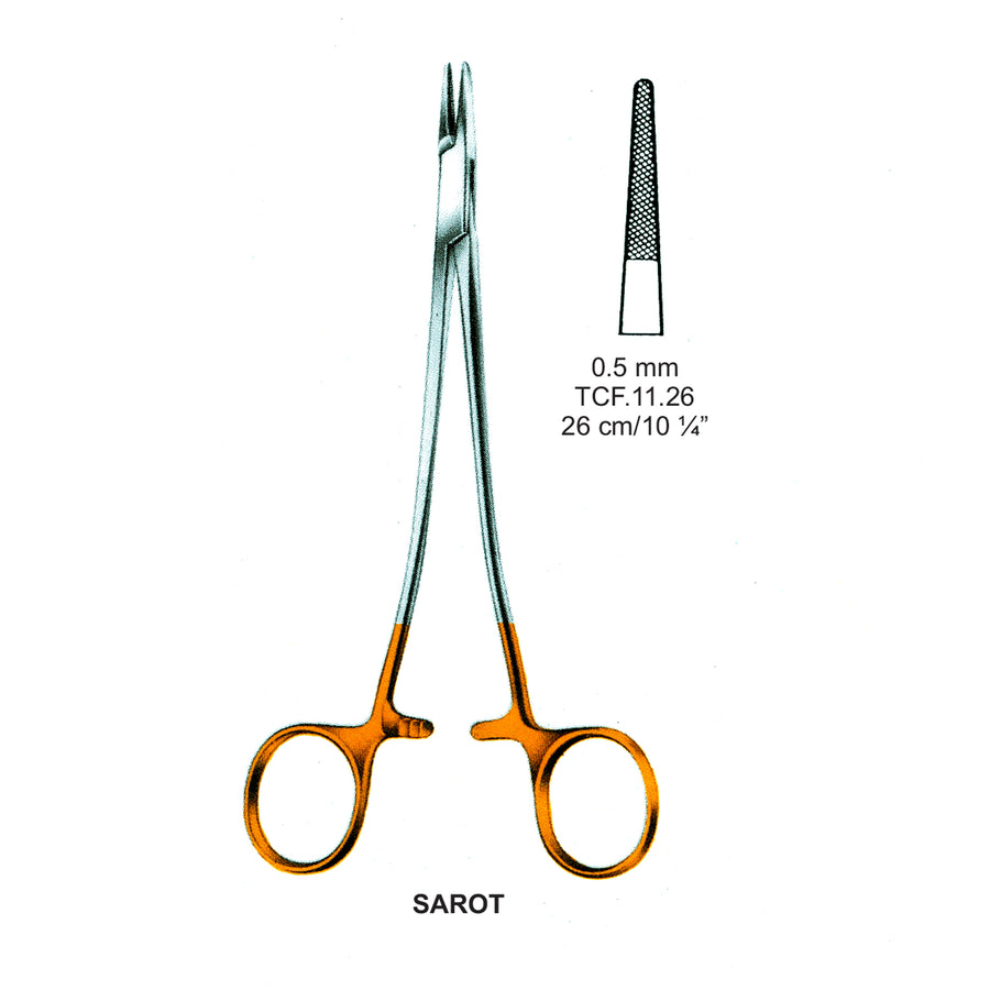 TC-Sarot Needle Holders 0.5mm , 26cm (Tcf.11.26) by Dr. Frigz