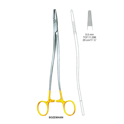 TC-Bozemann Needle Holders 0.5mm , 29cm V.Notch (TCF-11-29B)