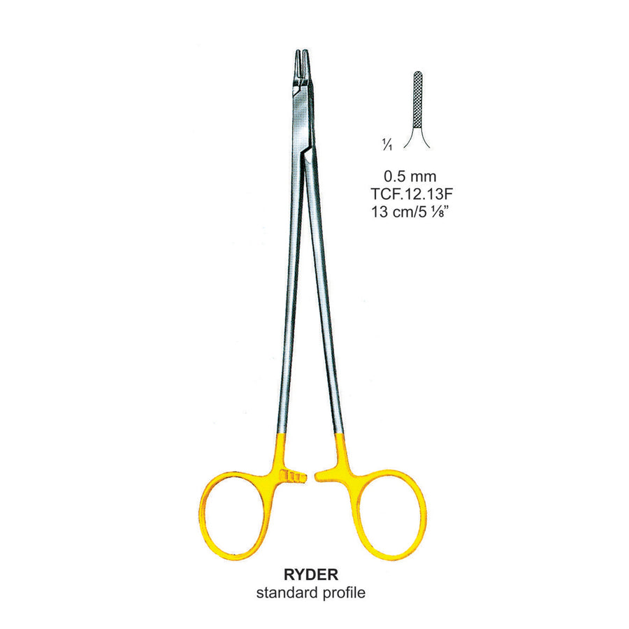 TC-Ryder-Standard Needle Holders 0.5mm , 13cm V.Notch  (Tcf.12.13F) by Dr. Frigz