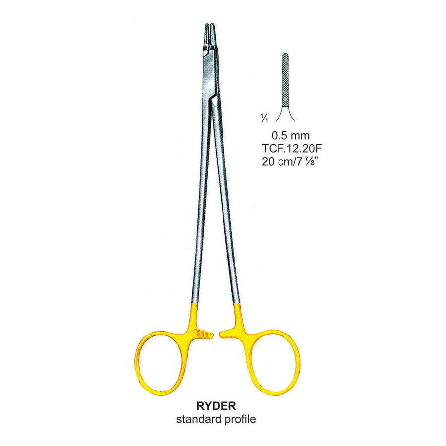 TC-Ryder-Standard Needle Holders 0.5mm , 20cm V.Notch  (Tcf.12.20F) by Dr. Frigz