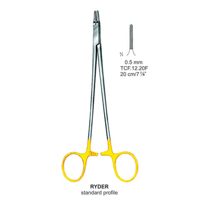 TC-Ryder-Standard Needle Holders 0.5mm , 20cm V.Notch  (Tcf.12.20F) by Dr. Frigz