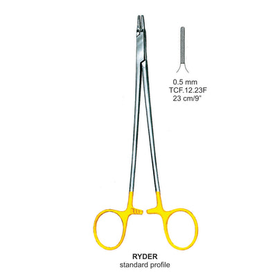 TC-Ryder-Standard Needle Holders 0.5mm , 23cm V.Notch  (TCF-12-23F)