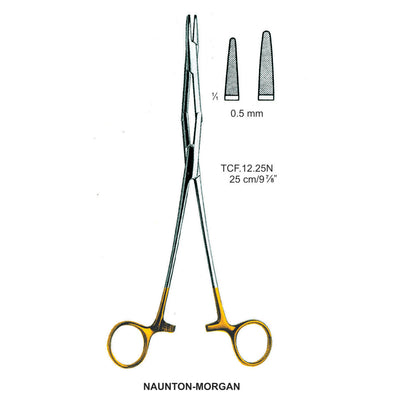 TC-Naunton-Morgan, Needle Holder, Serrated, 0.5mm , 25cm  (TCF-12-25N)