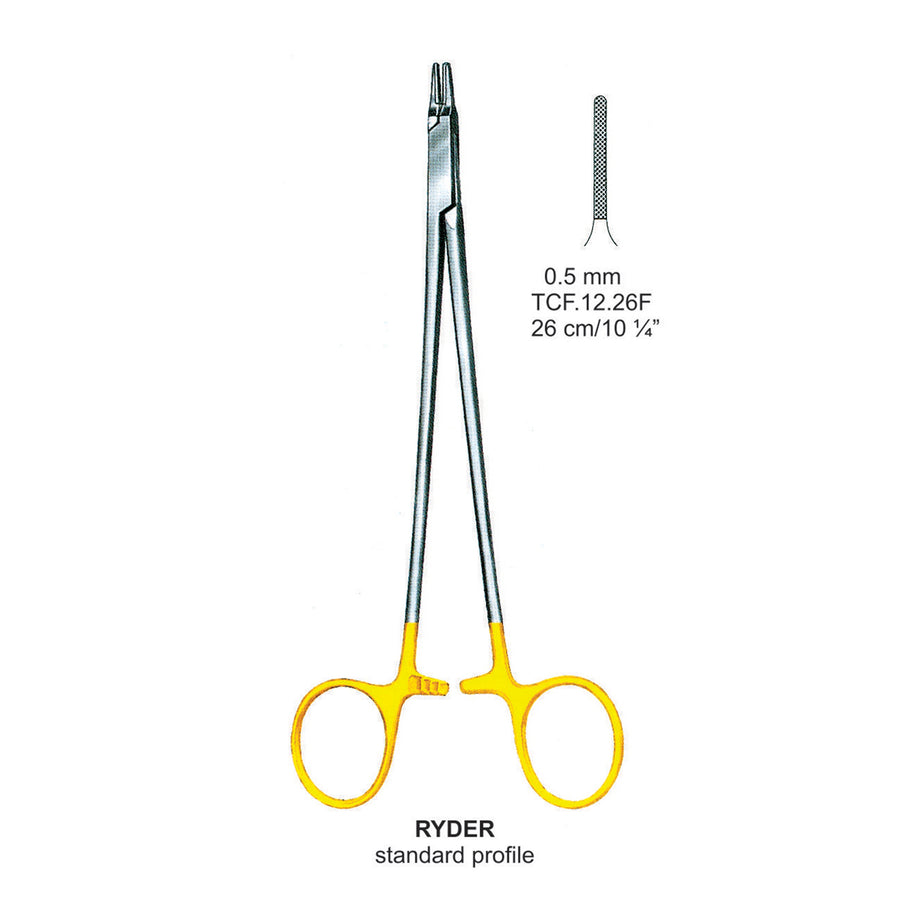 TC-Ryder-Standard Needle Holders 0.5mm , 26cm V.Notch  (Tcf.12.26F) by Dr. Frigz