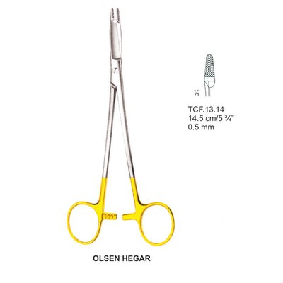 TC-Olsen Hegar Needle Holders 0.5mm , 14.5cm  (Tcf.13.14) by Dr. Frigz