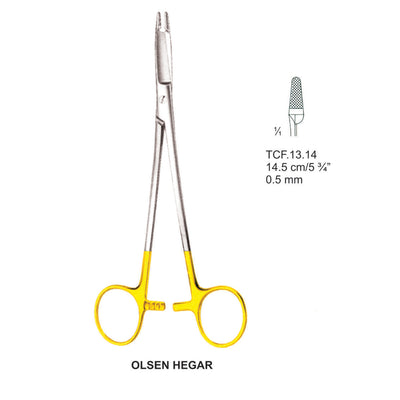 TC-Olsen Hegar Needle Holders 0.5mm , 14.5cm  (TCF-13-14)