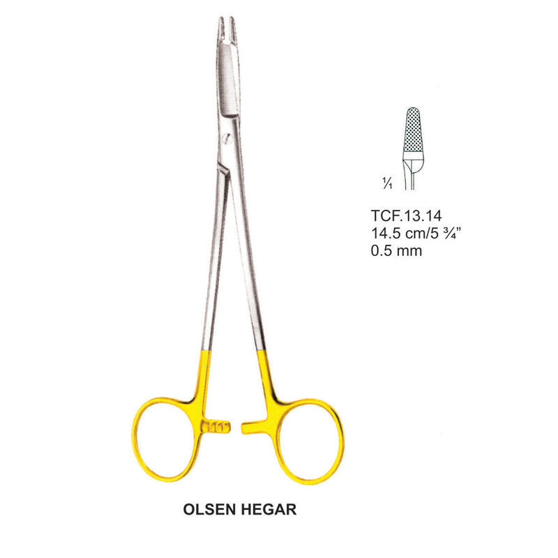TC-Olsen Hegar Needle Holders 0.5mm , 14.5cm  (Tcf.13.14) by Dr. Frigz