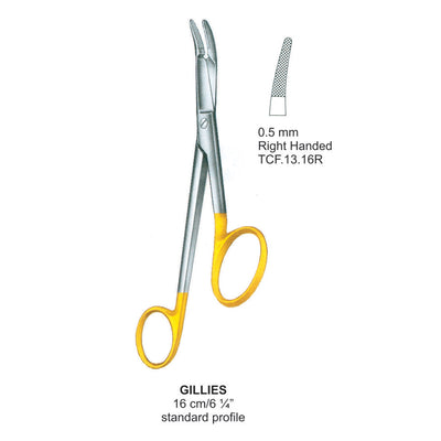 TC-Gillies Needle Holder For Right Hand 0.5mm , 16cm  (TCF-13-16R)