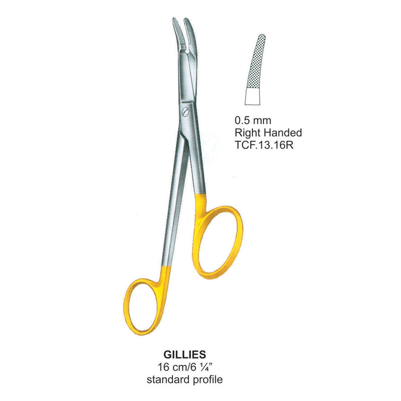TC-Gillies Needle Holder For Right Hand 0.5mm , 16cm  (Tcf.13.16R) by Dr. Frigz