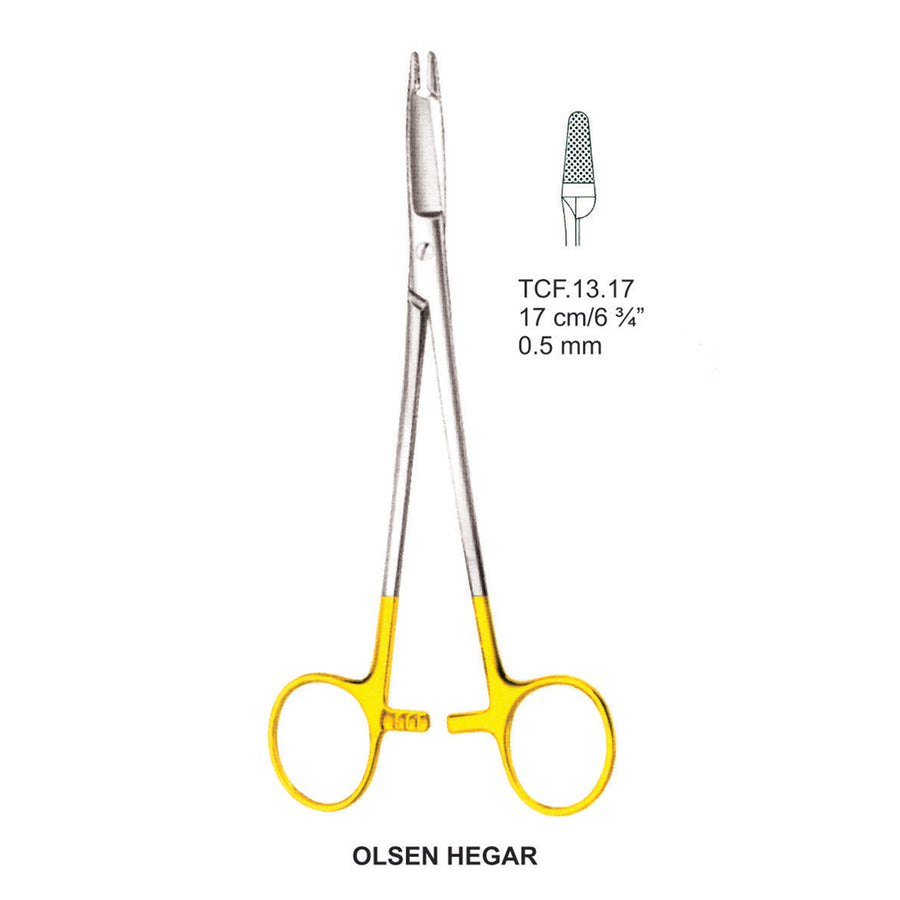TC-Olsen Hegar Needle Holders 0.5mm , 17cm  (Tcf.13.17) by Dr. Frigz