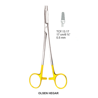 TC-Olsen Hegar Needle Holders 0.5mm , 17cm  (TCF-13-17)