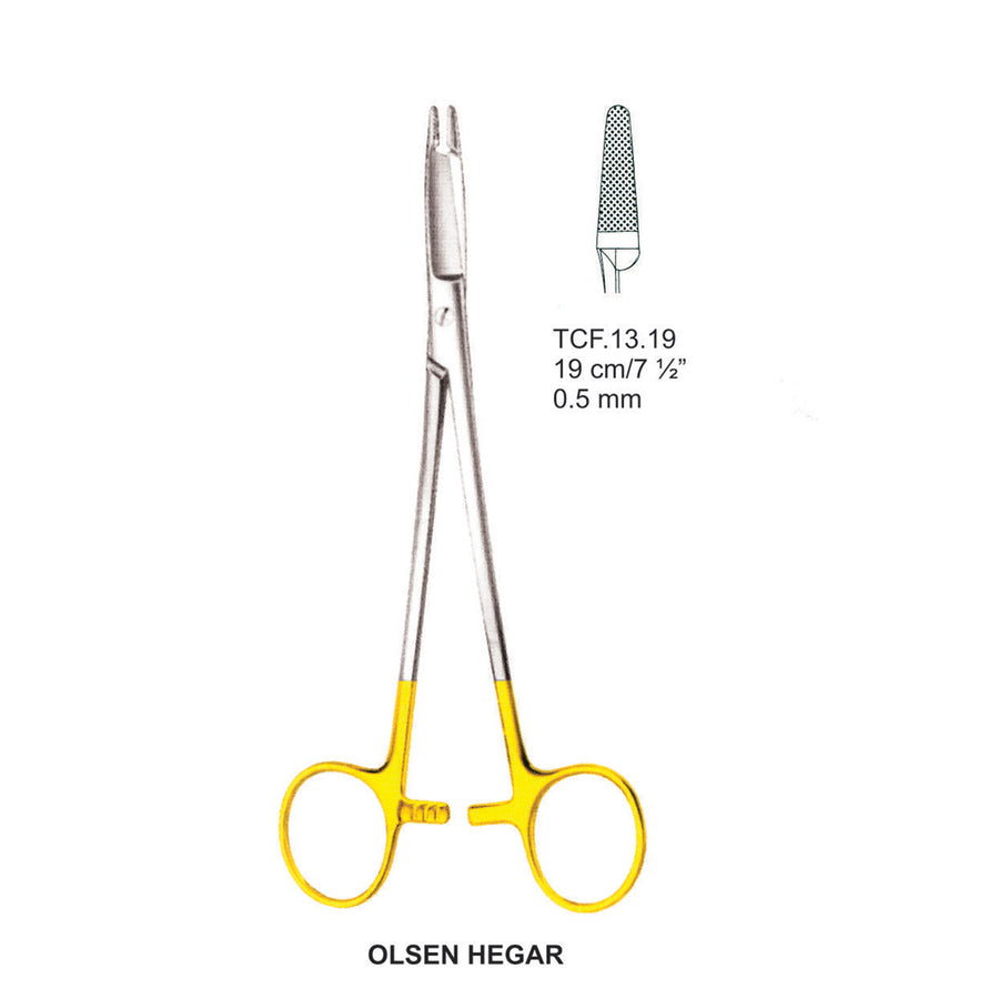 TC-Olsen Hegar Needle Holders 0.5mm , 19cm  (Tcf.13.19) by Dr. Frigz