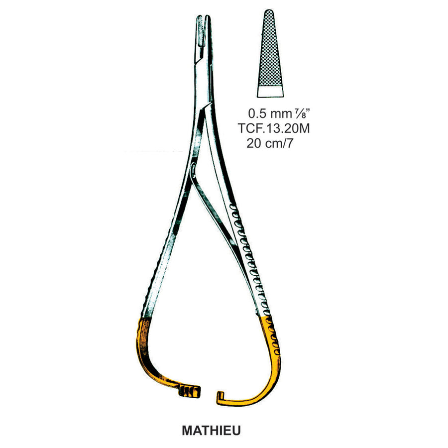 TC-Mathieu Needle Holder Outside Ratchet 0.5mm , 20cm  (Tcf.13.20M) by Dr. Frigz