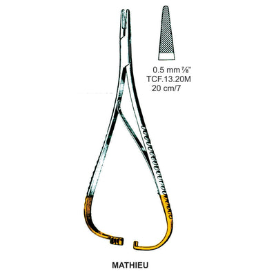 TC-Mathieu Needle Holder Outside Ratchet 0.5mm , 20cm  (TCF-13-20M)