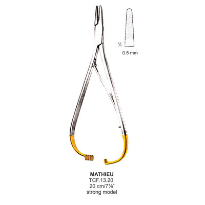 TC-Mathieu Needle Holder, Strong Model, 0.5mm , 20cm  (TCF-13-20)