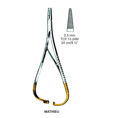TC-Mathieu Needle Holder Outside Ratchet 0.5mm , 24cm  (TCF-13-24M)