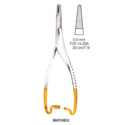 TC-Mathieu Needle Holder, 0.5mm , 20cm  (TCF-14-20A)