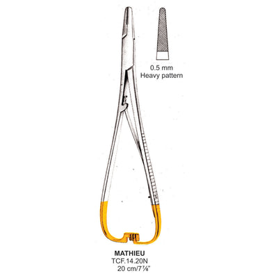 TC-Mathieu Needle Holder, Heavy Pattern, 0.5mm , 20cm  (TCF-14-20N)