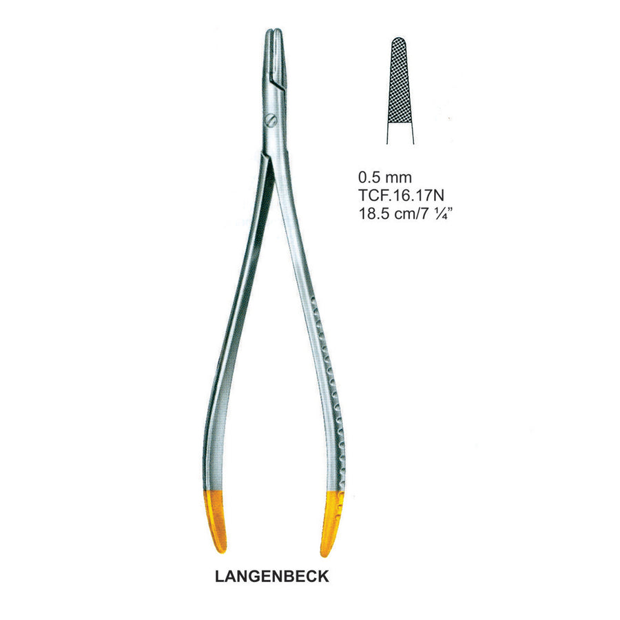 Tc Langenbeck  Needle Holders 18.5Cm, 0.5mm (Tcf.16.17N) by Dr. Frigz