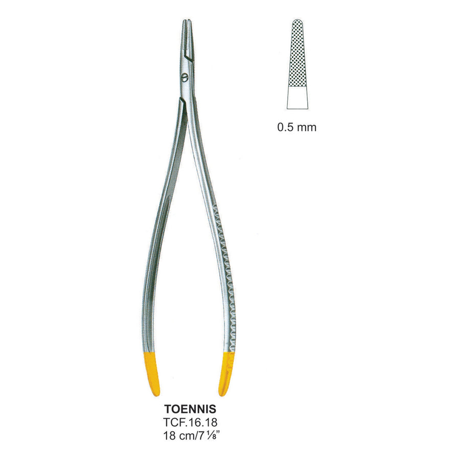 Tc Toennis  Needle Holders 18Cm, 0.5mm (Tcf.16.18) by Dr. Frigz