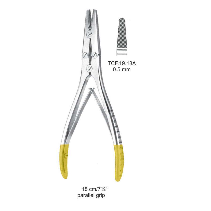 Tc Wire Forceps, Parallel Grip, 0.5mm , 18cm (Tcf.19.18A) by Dr. Frigz