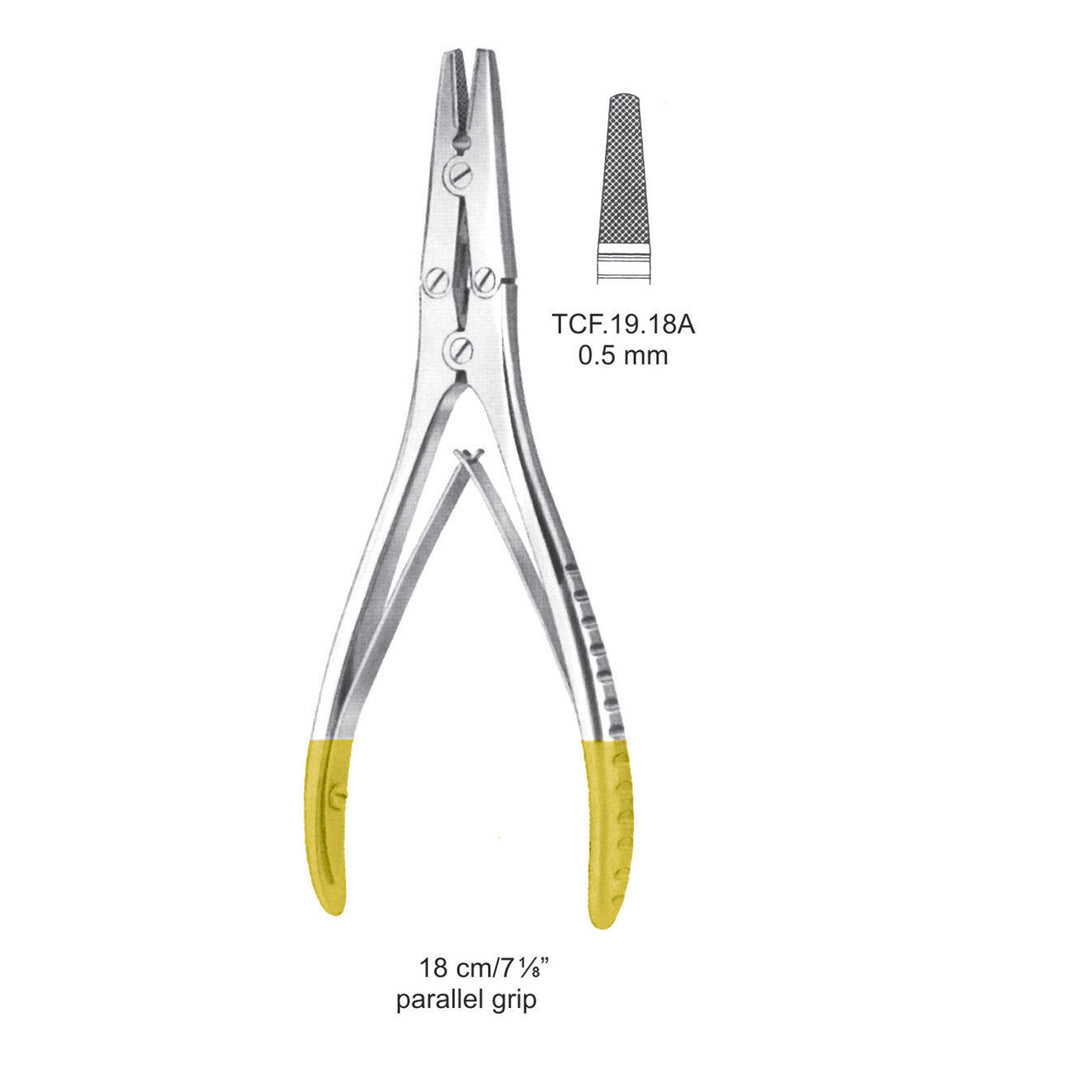 Tc Wire Forceps, Parallel Grip, 0.5mm , 18cm (Tcf.19.18A) by Dr. Frigz