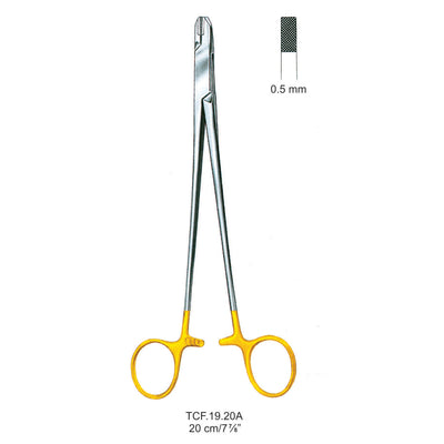 TC-Wire-Twisting Forceps Flat Jaws 0.5mm , 20cm  (TCF-19-20A)