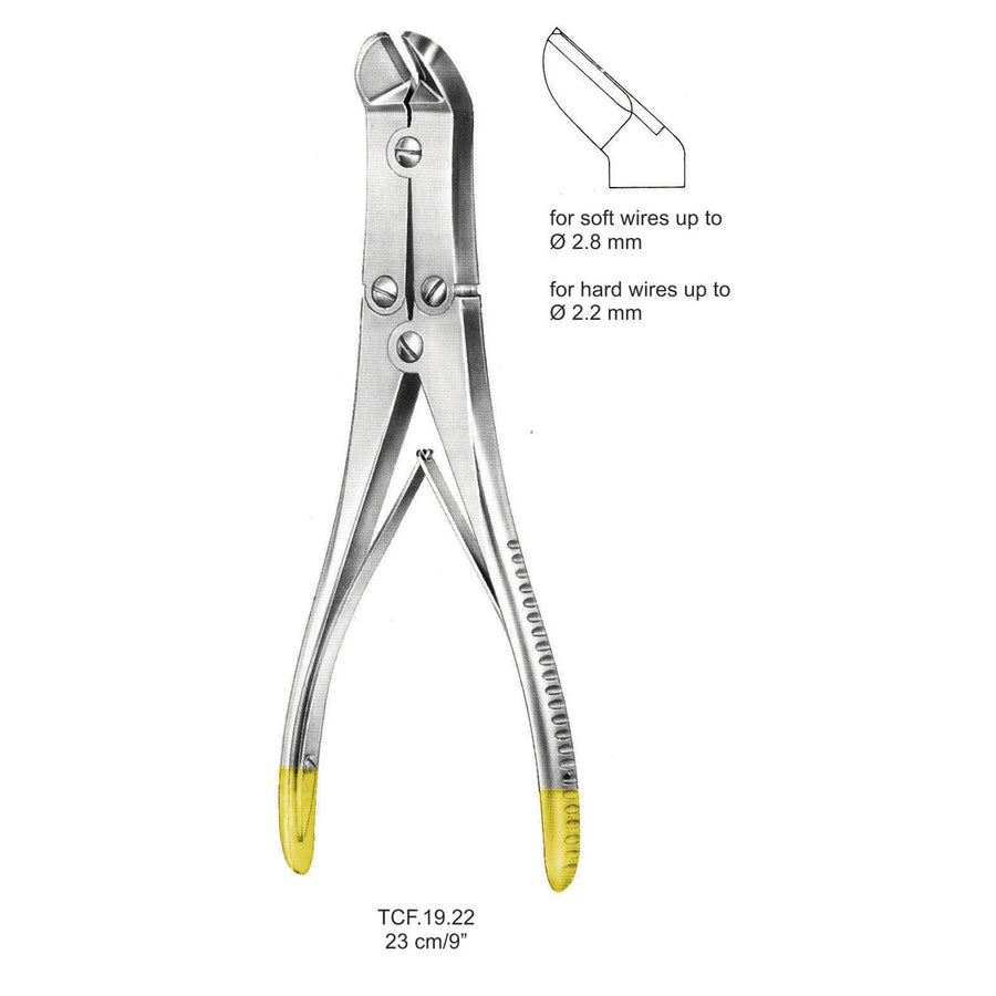 TC-Wire Cutting Plier, 23Cm, (Hard Up To 2.2Mm), (Soft Up To 2.8Mm) (Tcf.19.22) by Dr. Frigz