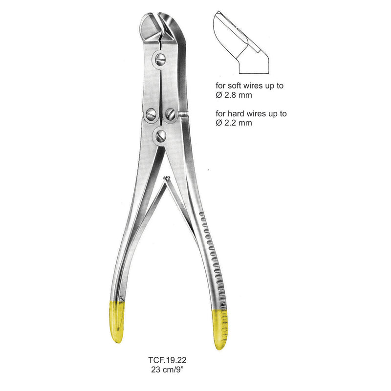 TC-Wire Cutting Plier, 23Cm, (Hard Up To 2.2Mm), (Soft Up To 2.8Mm) (Tcf.19.22) by Dr. Frigz