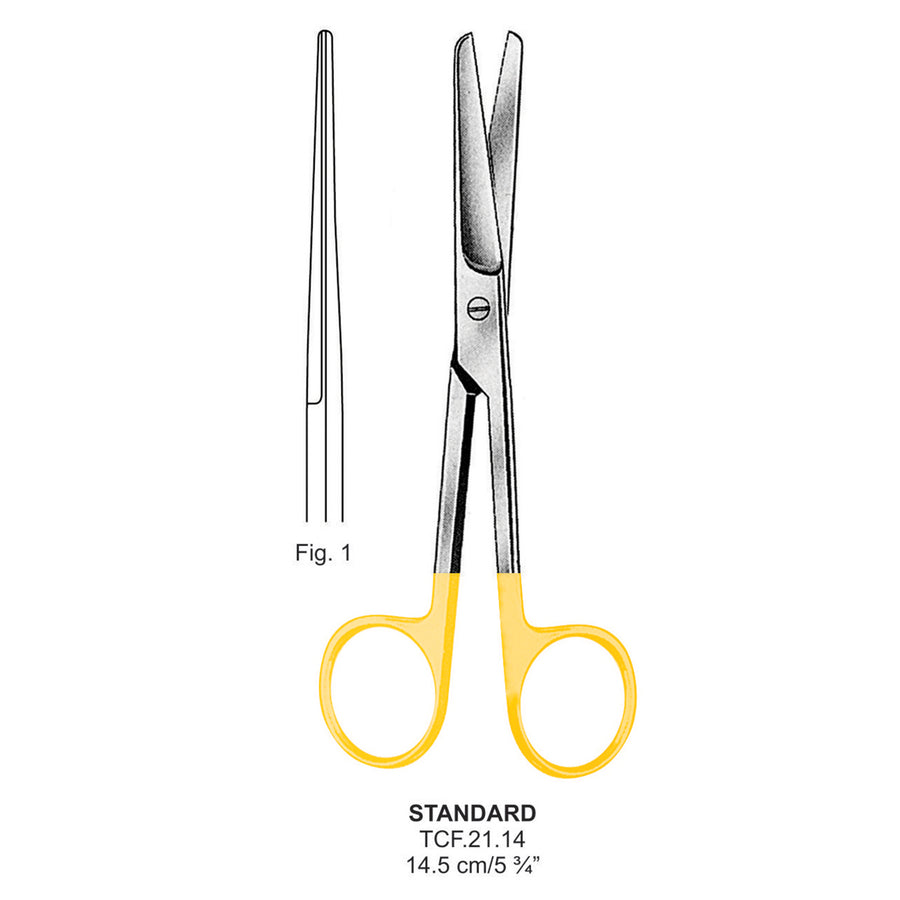 TC-Standard Operating Scissors, Straight, Blunt-Blunt, 14.5cm  (Tcf.21.14) by Dr. Frigz