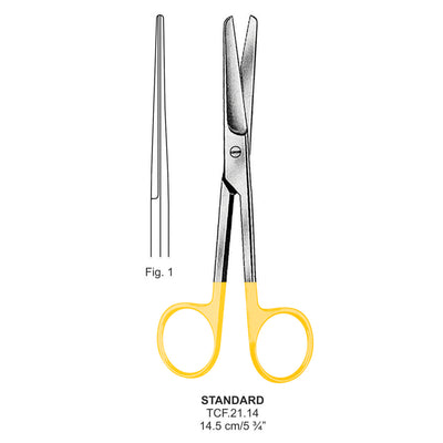 Tc-Standard Operating Scissors, Straight, Blunt-Blunt, 14.5cm (TCF-21-14)