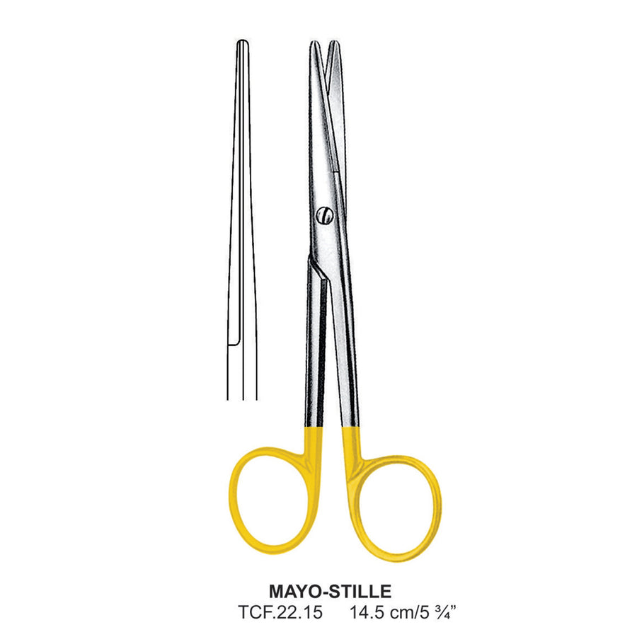 TC-Mayo-Stille Dissecting Scissors, Straight, Blunt-Blunt, 15cm  (Tcf.22.15) by Dr. Frigz
