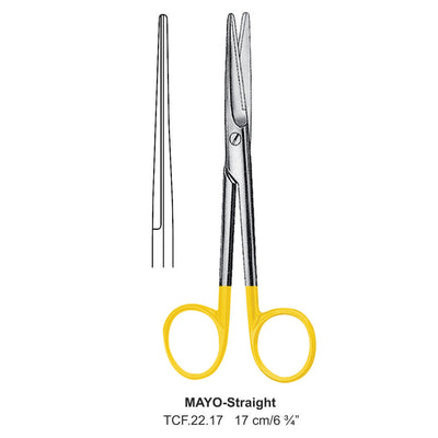 TC-Mayo Dissecting Scissors, Straight, Blunt-Blunt, 17cm (Tcf.22.17) by Dr. Frigz