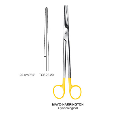 TC-Mayo Harrington Gynecological Scissors, Straight, 20cm  (TCF-22-20)
