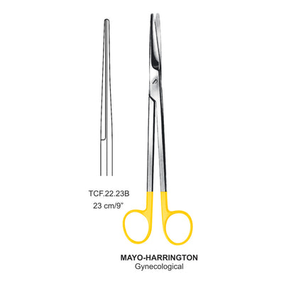 TC-Mayo Harrington Gynecological Scissors, Straight, 23cm  (TCF-22-23B)