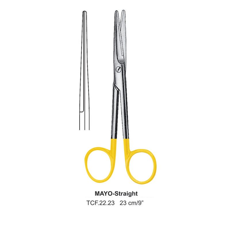 TC-Mayo Dissecting Scissors, Straight, Blunt-Blunt, 23cm (Tcf.22.23) by Dr. Frigz