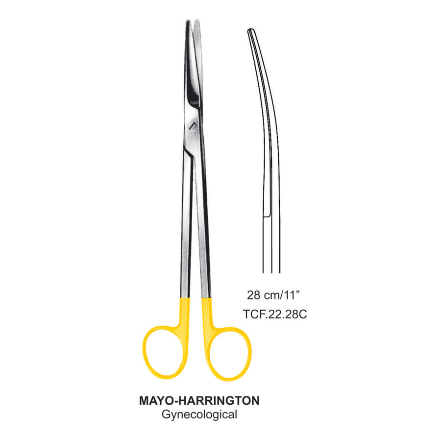 TC-Mayo Harrington Gynecological Scissors, Curved, 28cm  (Tcf.22.28C) by Dr. Frigz