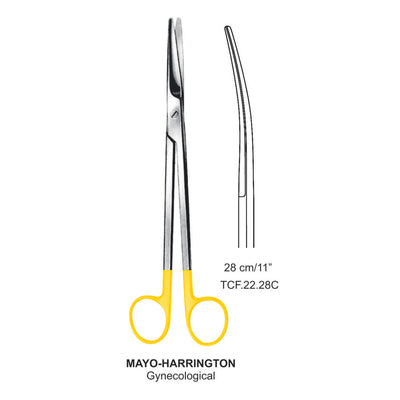 TC-Mayo Harrington Gynecological Scissors, Curved, 28cm  (Tcf.22.28C) by Dr. Frigz
