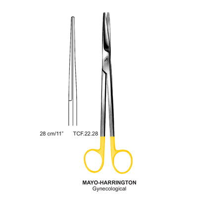 TC-Mayo Harrington Gynecological Scissors, Straight, 28cm  (TCF-22-28)