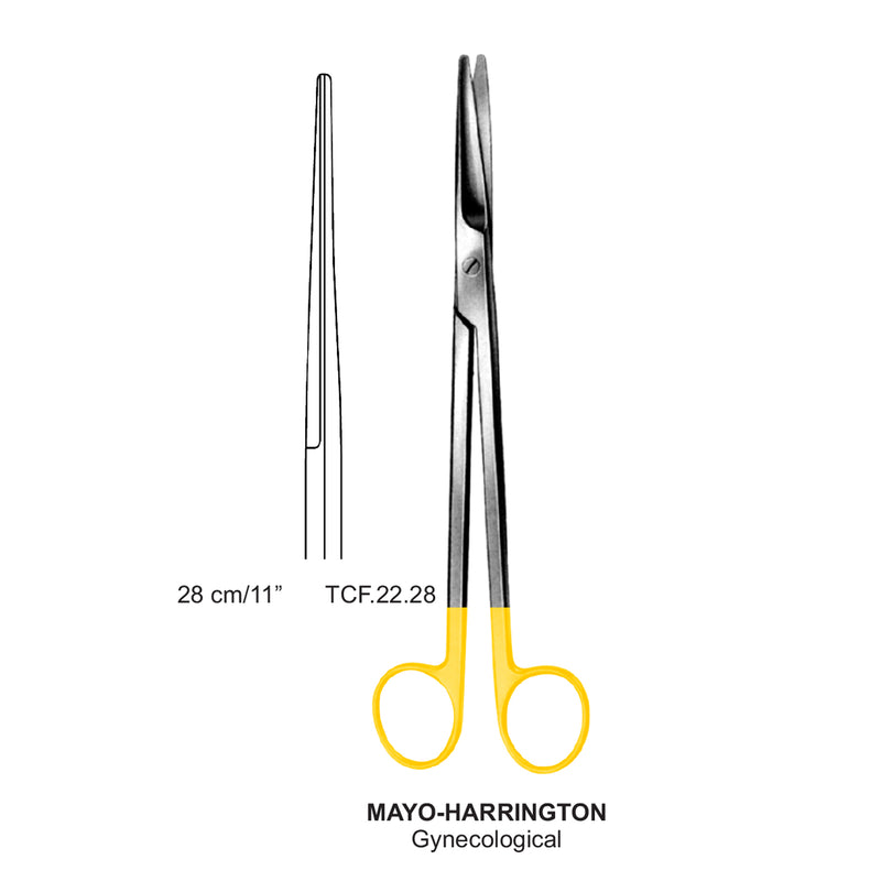 TC-Mayo Harrington Gynecological Scissors, Straight, 28cm  (Tcf.22.28) by Dr. Frigz