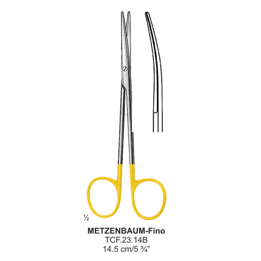 TC-Metzenbaum-Fino Delicate Dissecting Scissors, Curved, Blunt-Blunt, 14.5cm  (Tcf.23.14B) by Dr. Frigz