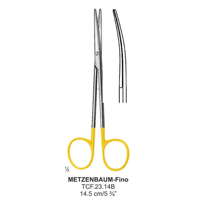 TC-Metzenbaum-Fino Delicate Dissecting Scissors, Curved, Blunt-Blunt, 14.5cm  (TCF-23-14B)