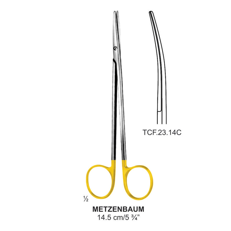 TC-Metzenbaum Dissecting Scissors, Curved, Blunt-Blunt, 14.5cm  (Tcf.23.14C) by Dr. Frigz