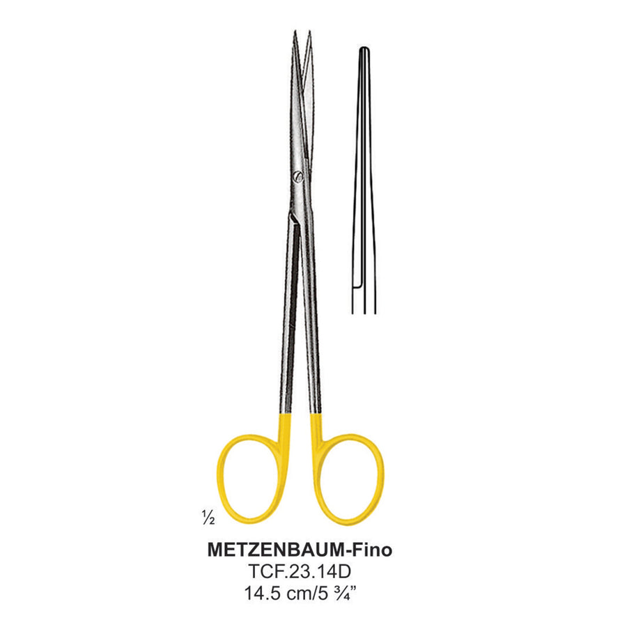 TC-Metzenbaum-Fino Delicate Dissecting Scissors, Straight, Sharp-Sharp, 14.5cm  (Tcf.23.14D) by Dr. Frigz