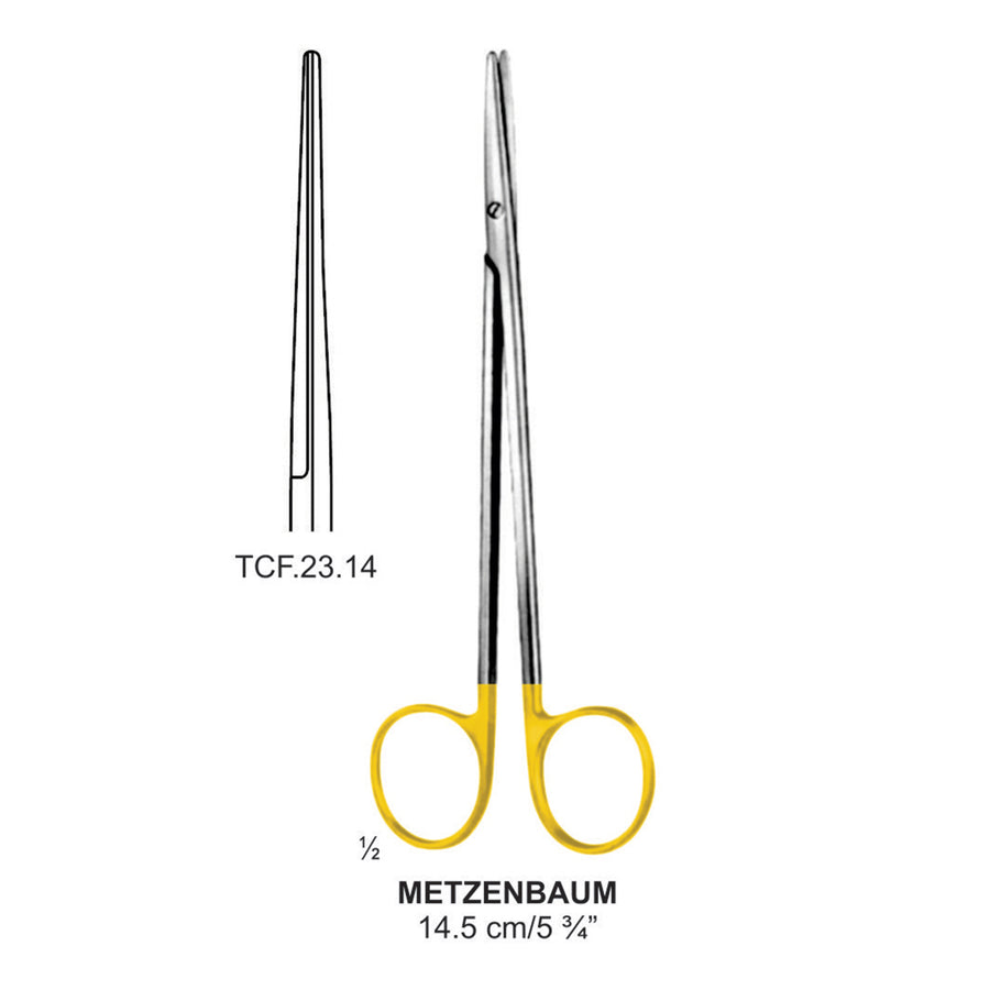 TC-Metzenbaum Dissecting Scissors, Straight, Blunt-Blunt, 14.5cm  (Tcf.23.14) by Dr. Frigz