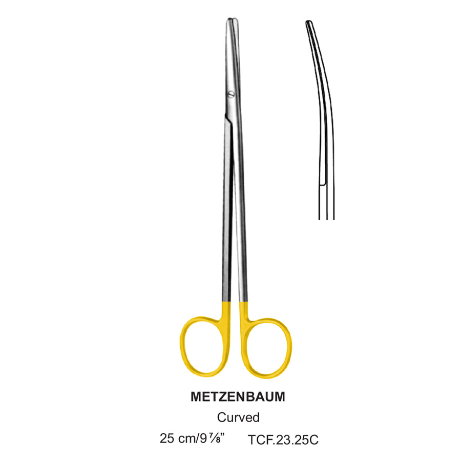 TC-Metzenbaum Dissecting Scissors, Curved, Blunt-Blunt, 25cm  (Tcf.23.25C) by Dr. Frigz