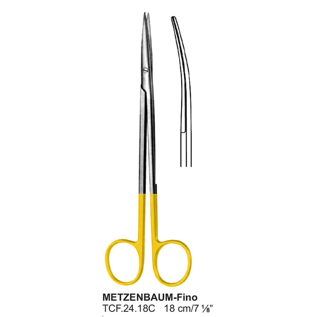 TC-Metzenbaum-Fino Delicate Dissecting Scissors, Curved, Sharp-Sharp,18cm  (Tcf.24.18C) by Dr. Frigz